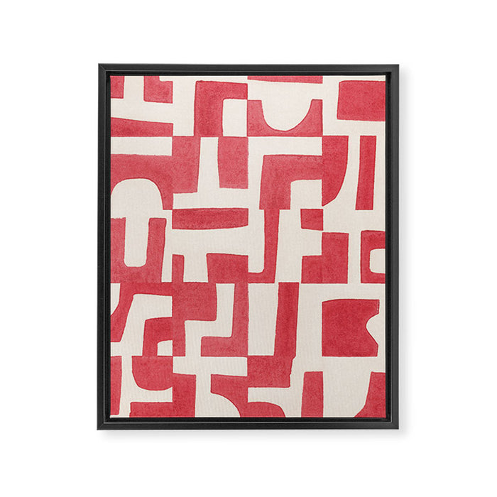 Red Puzzle Framed Canvas Print Gallery Image 1