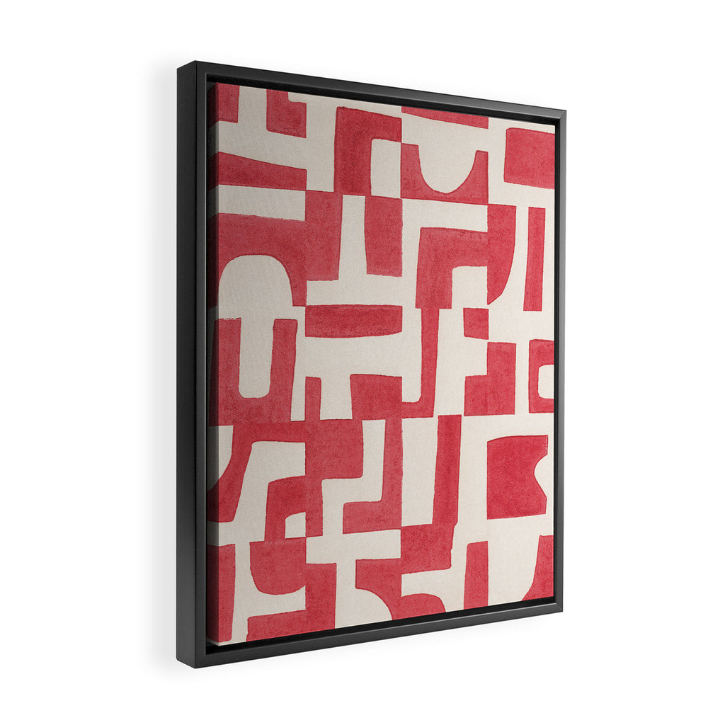 Red Puzzle Framed Canvas Print Gallery Image 2