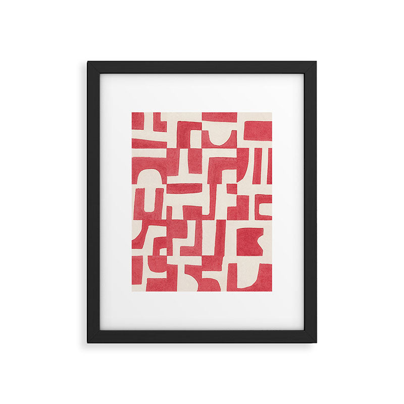 Red Puzzle Framed Art Print Gallery Image 5
