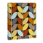 Retro 70s Color Palette Leaf Pattern Canvas Print Gallery Image 8