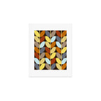 Retro 70s Color Palette Leaf Pattern Art Print Gallery Image 1
