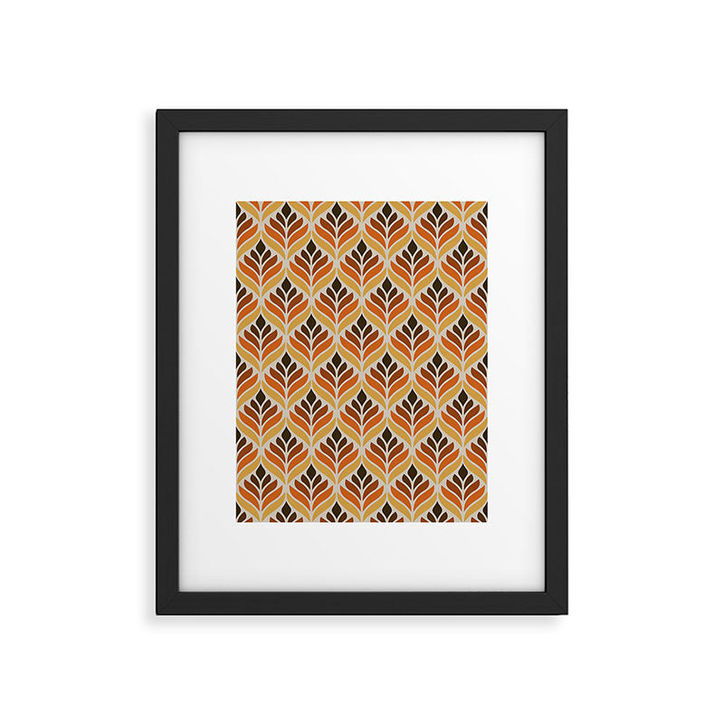 Retro Flower Pattern Framed Art Print Gallery Image 5