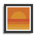 Retro Geometric Sunset Framed Art Print Gallery Image 1