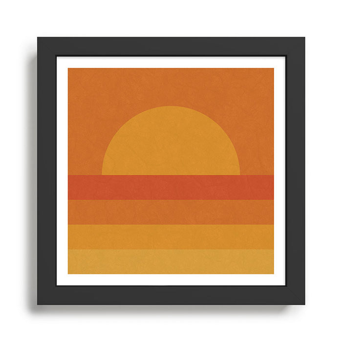 Retro Geometric Sunset Framed Art Print Gallery Image 1