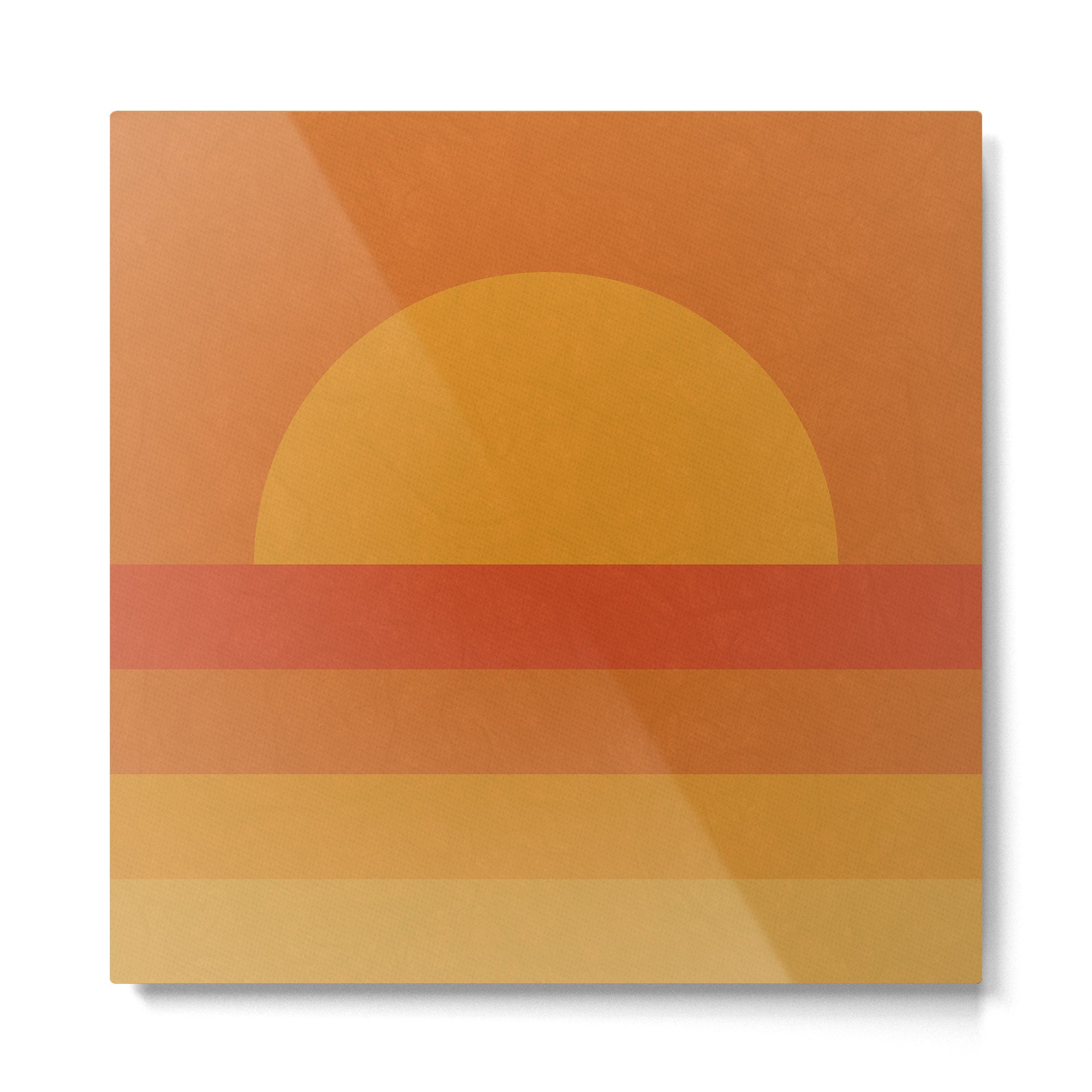 Retro Geometric Sunset Metal Print Gallery Image 2