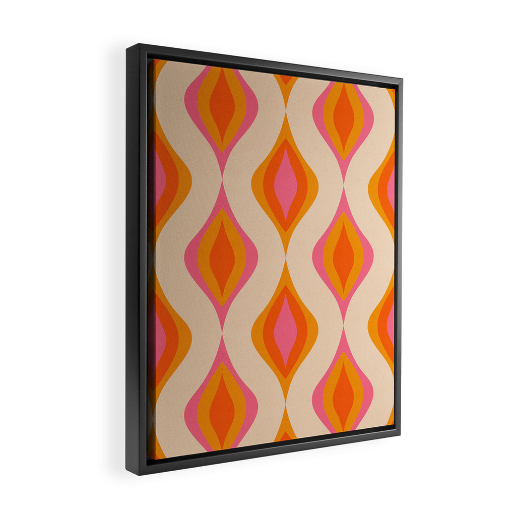 Retro Pattern #1 Framed Canvas Print Gallery Image 2
