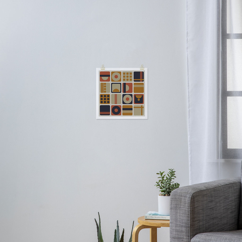 Retro Shapes Art Print Gallery Image 3