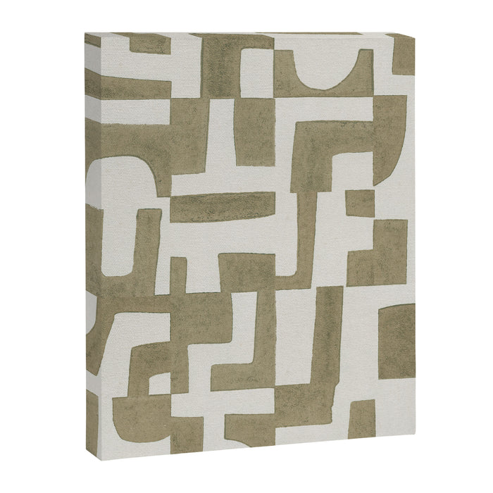 Sage Green Puzzle Canvas Print Gallery Image 1