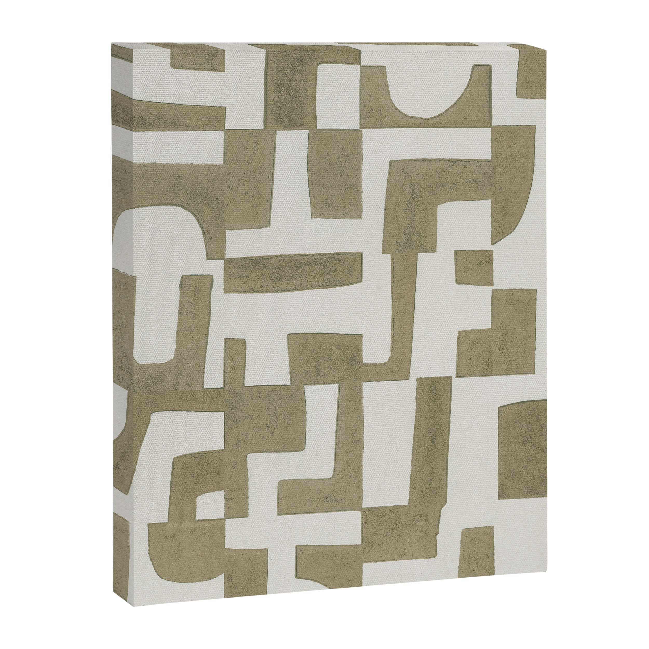 Sage Green Puzzle Canvas Print Gallery Image 6