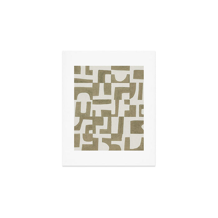 Sage Green Puzzle Art Print Gallery Image 1