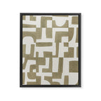 Sage Green Puzzle Framed Canvas Print Gallery Image 6
