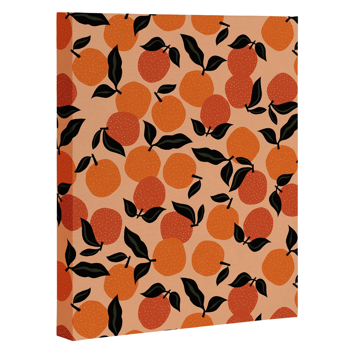 Seamless Citrus Pattern / Oranges Canvas Print Gallery Image 3