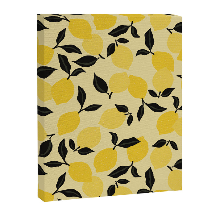 Seamless Citrus Pattern / Lemons Canvas Print Gallery Image 1