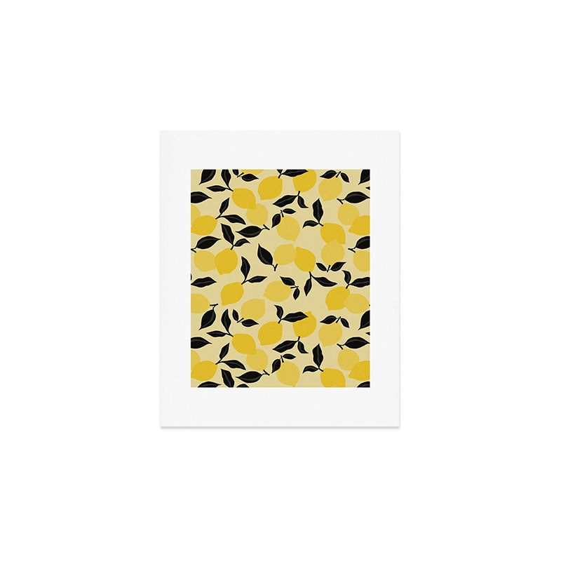 Seamless Citrus Pattern / Lemons Art Print Gallery Image 1