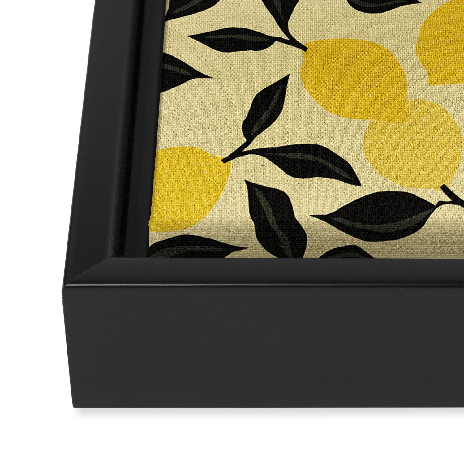 Seamless Citrus Pattern / Lemons Framed Canvas Print Gallery Image 3