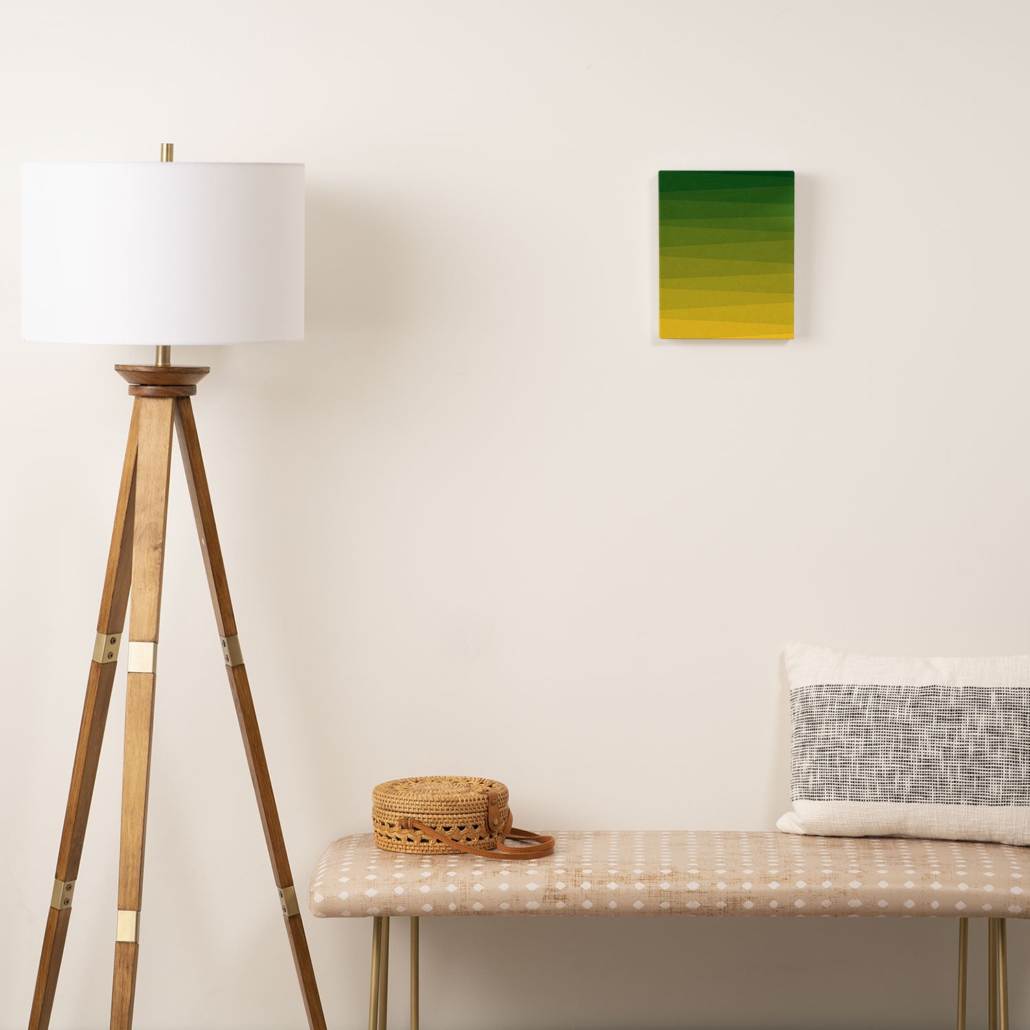 Shades of Grass - Gradient between Lime Green and Bright Yellow Canvas Print Gallery Image 2