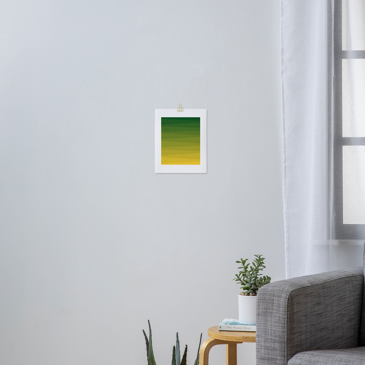 Shades of Grass - Gradient between Lime Green and Bright Yellow Art Print Gallery Image 3