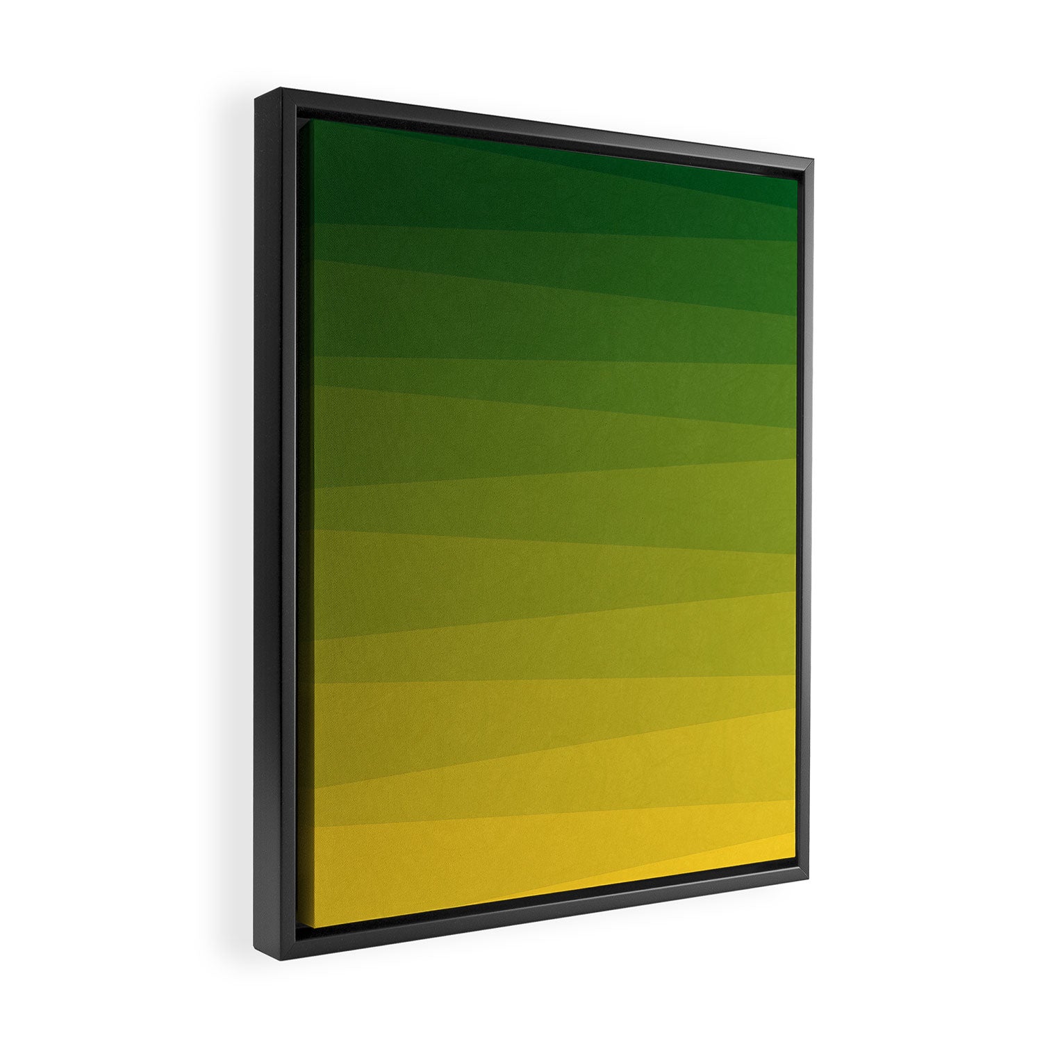 Shades of Grass - Gradient between Lime Green and Bright Yellow Framed Canvas Print Gallery Image 2