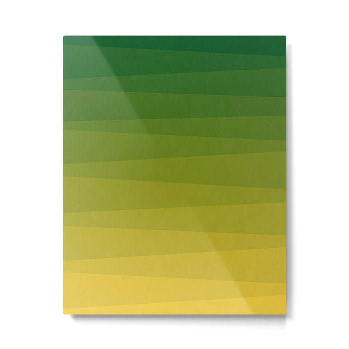 Shades of Grass - Gradient between Lime Green and Bright Yellow Metal Print Gallery Image 1