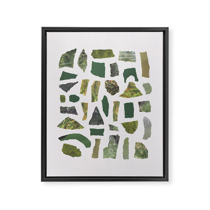 Shades of Green Framed Canvas Print Gallery Image 1