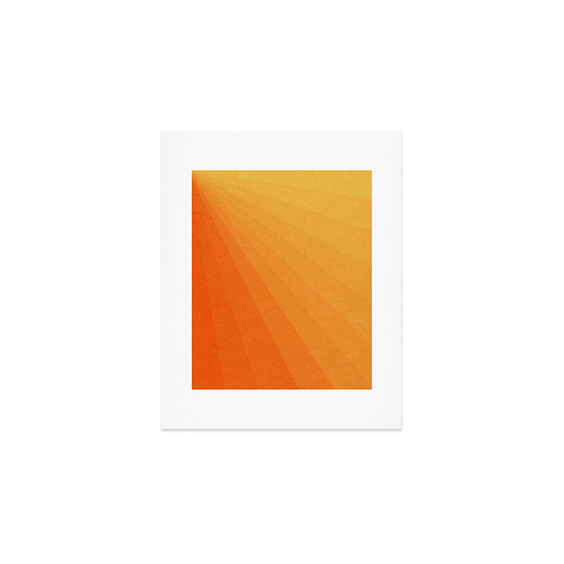 Shades of Sun - Line Gradient Pattern between Light Orange and Pale Orange Art Print Gallery Image 1