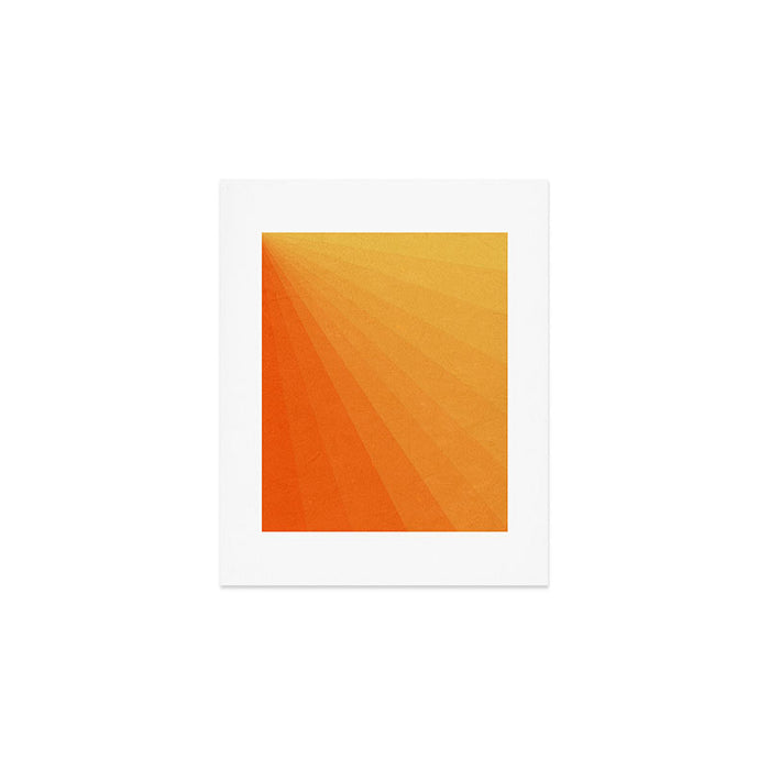 Shades of Sun - Line Gradient Pattern between Light Orange and Pale Orange Art Print Gallery Image 1