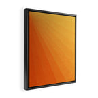Shades of Sun - Line Gradient Pattern between Light Orange and Pale Orange Framed Canvas Print Gallery Image 2