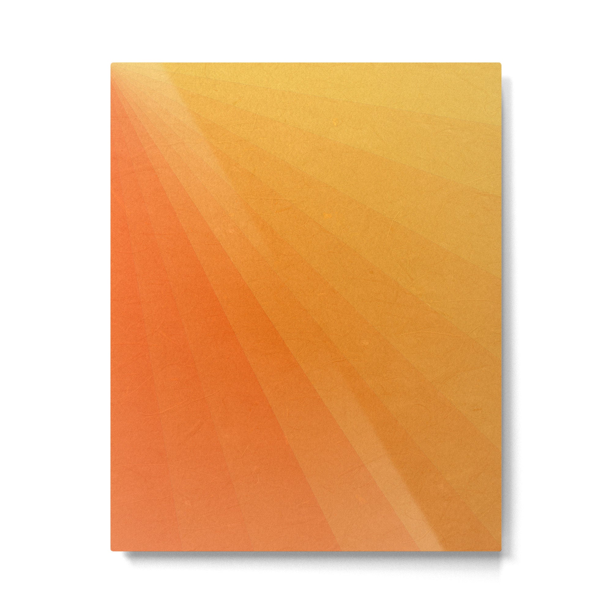 Shades of Sun - Line Gradient Pattern between Light Orange and Pale Orange Metal Print Gallery Image 4