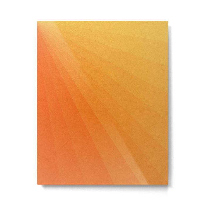 Shades of Sun - Line Gradient Pattern between Light Orange and Pale Orange Metal Print Gallery Image 1