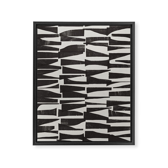 Shapes & Layers #1 Framed Canvas Print Gallery Image 1