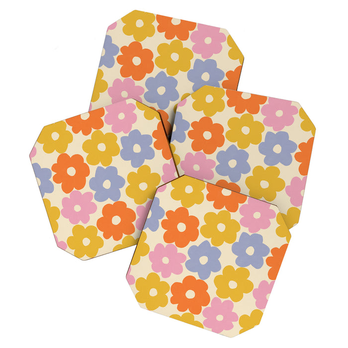 Simple Flower Pattern #1 Coaster Gallery Image 1