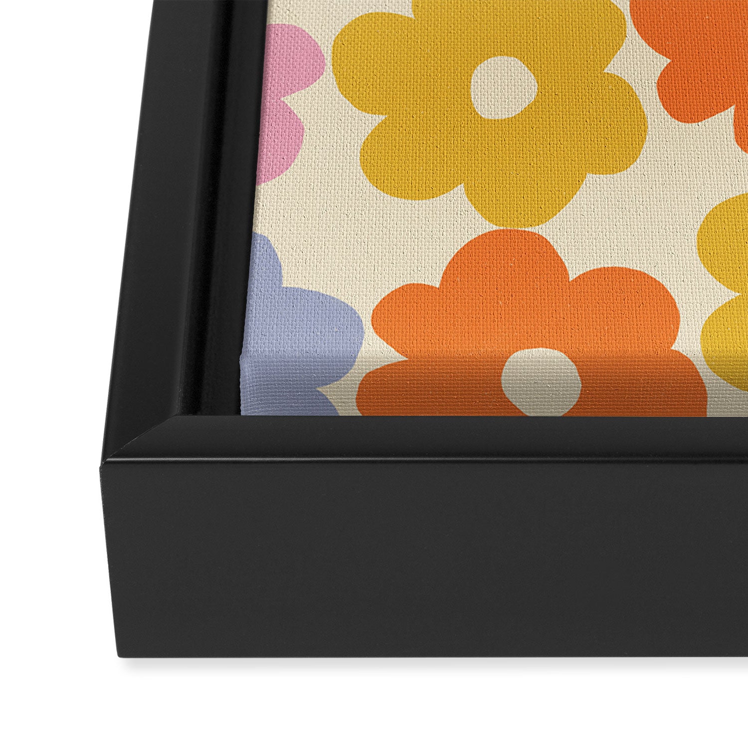 Simple Flower Pattern #1 Framed Canvas Print Gallery Image 3