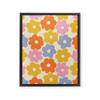 Simple Flower Pattern #1 Framed Canvas Print Gallery Image 6