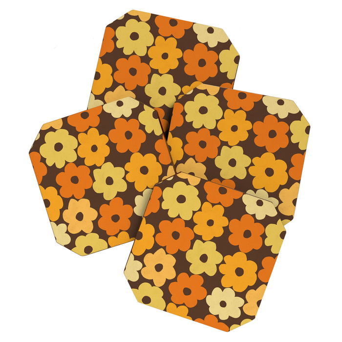 Simple Flower Pattern #2 Coaster Gallery Image 1