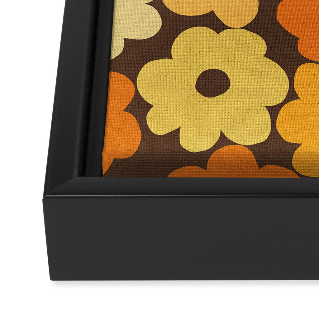 Simple Flower Pattern #2 Framed Canvas Print Gallery Image 3