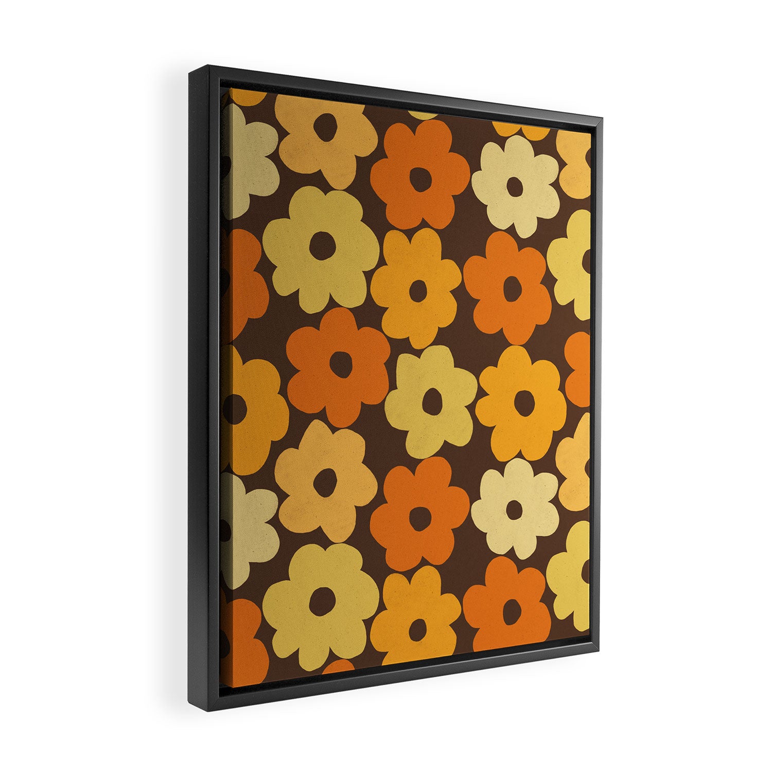 Simple Flower Pattern #2 Framed Canvas Print Gallery Image 2