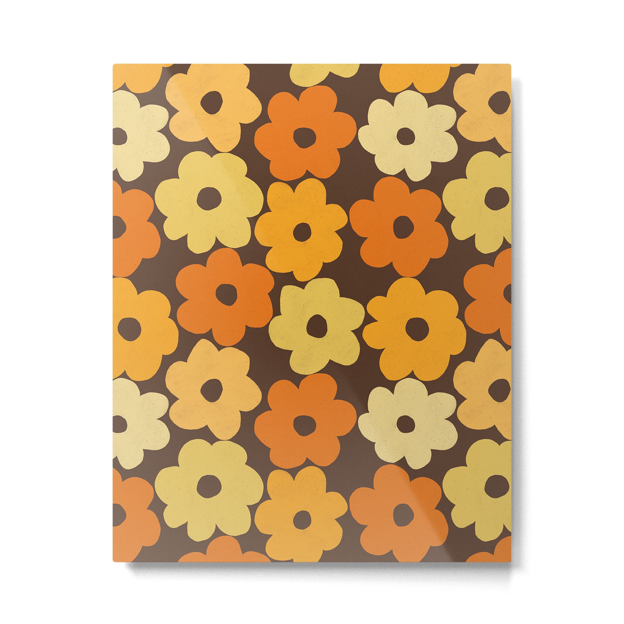 Simple Flower Pattern #2 Metal Print Gallery Image 4