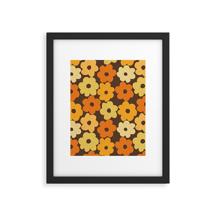 Simple Flower Pattern #2 Framed Art Print Gallery Image 1