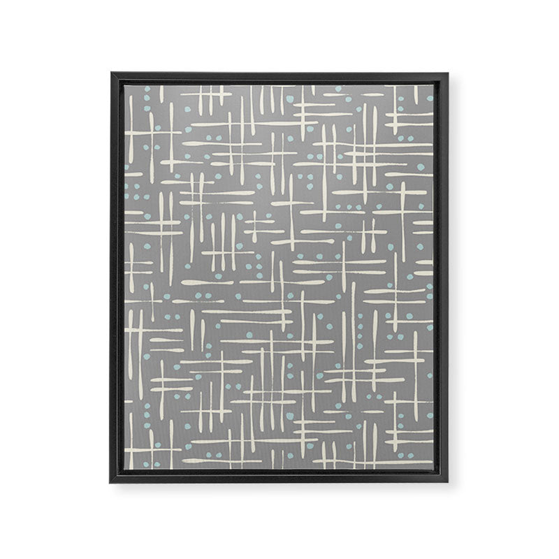 Simple Hand Drawn Pattern #17 Framed Canvas Print Gallery Image 6