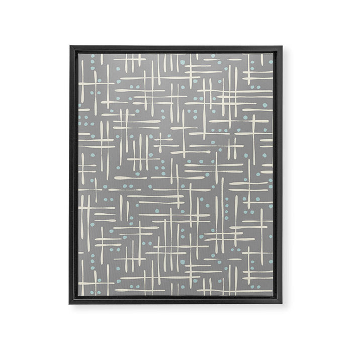 Simple Hand Drawn Pattern #17 Framed Canvas Print Gallery Image 1