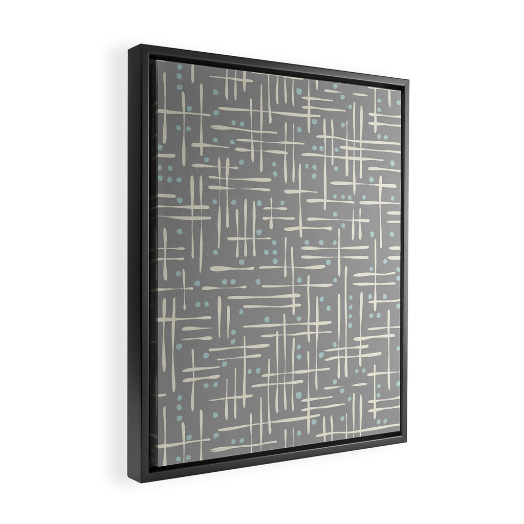 Simple Hand Drawn Pattern #17 Framed Canvas Print Gallery Image 2