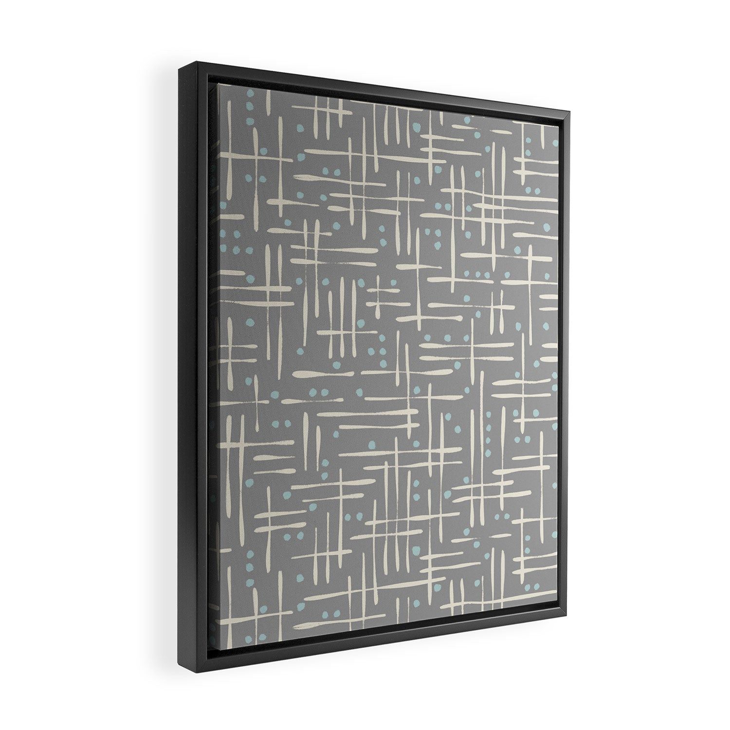 Simple Hand Drawn Pattern #17 Framed Canvas Print Gallery Image 2