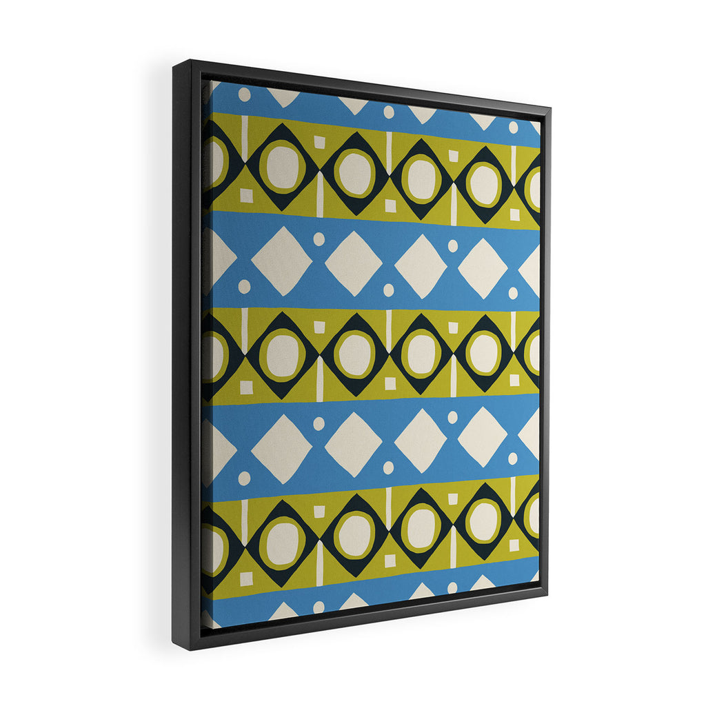 Simple Hand-cut Pattern #1 Framed Canvas Print Gallery Image 2