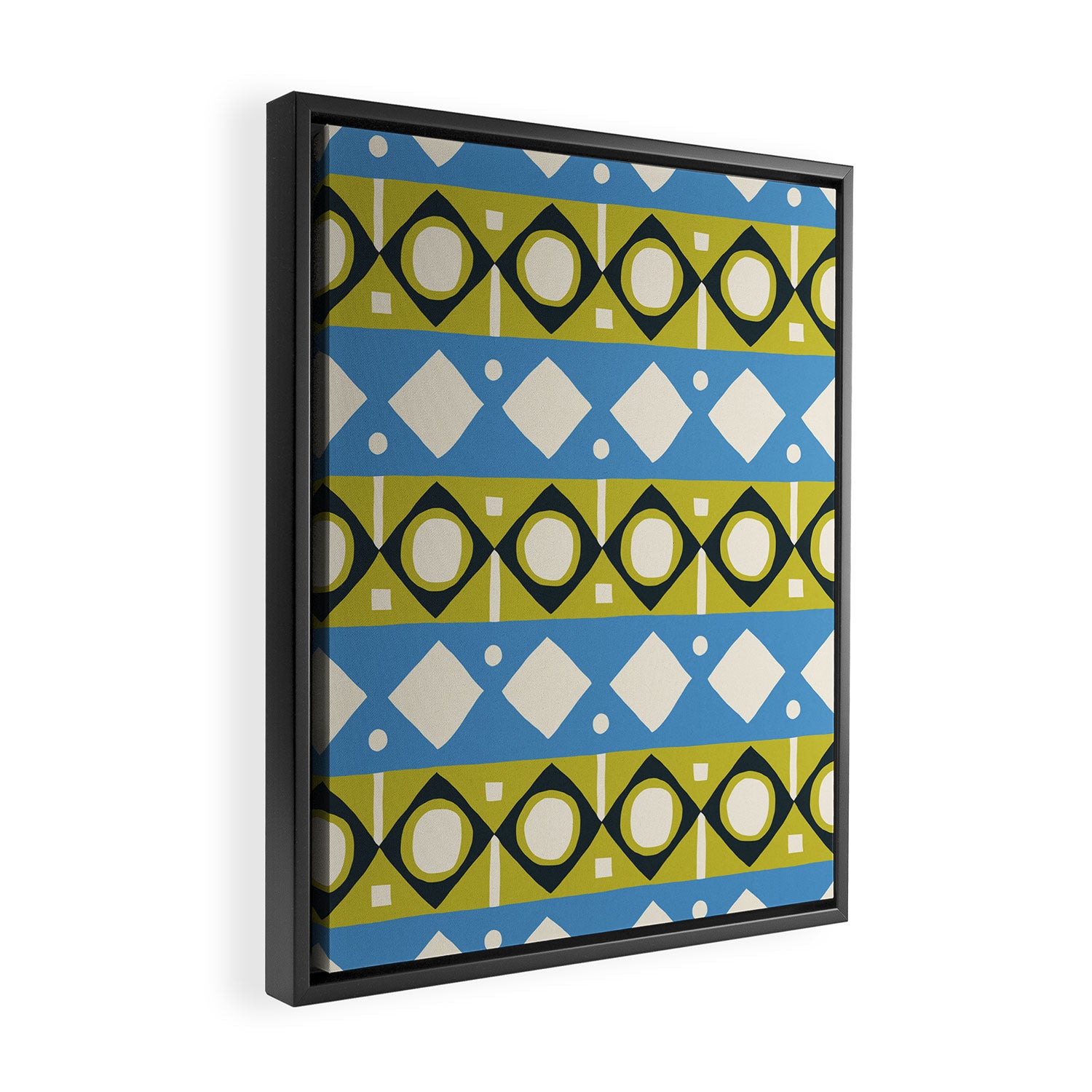 Simple Hand-cut Pattern #1 Framed Canvas Print Gallery Image 2