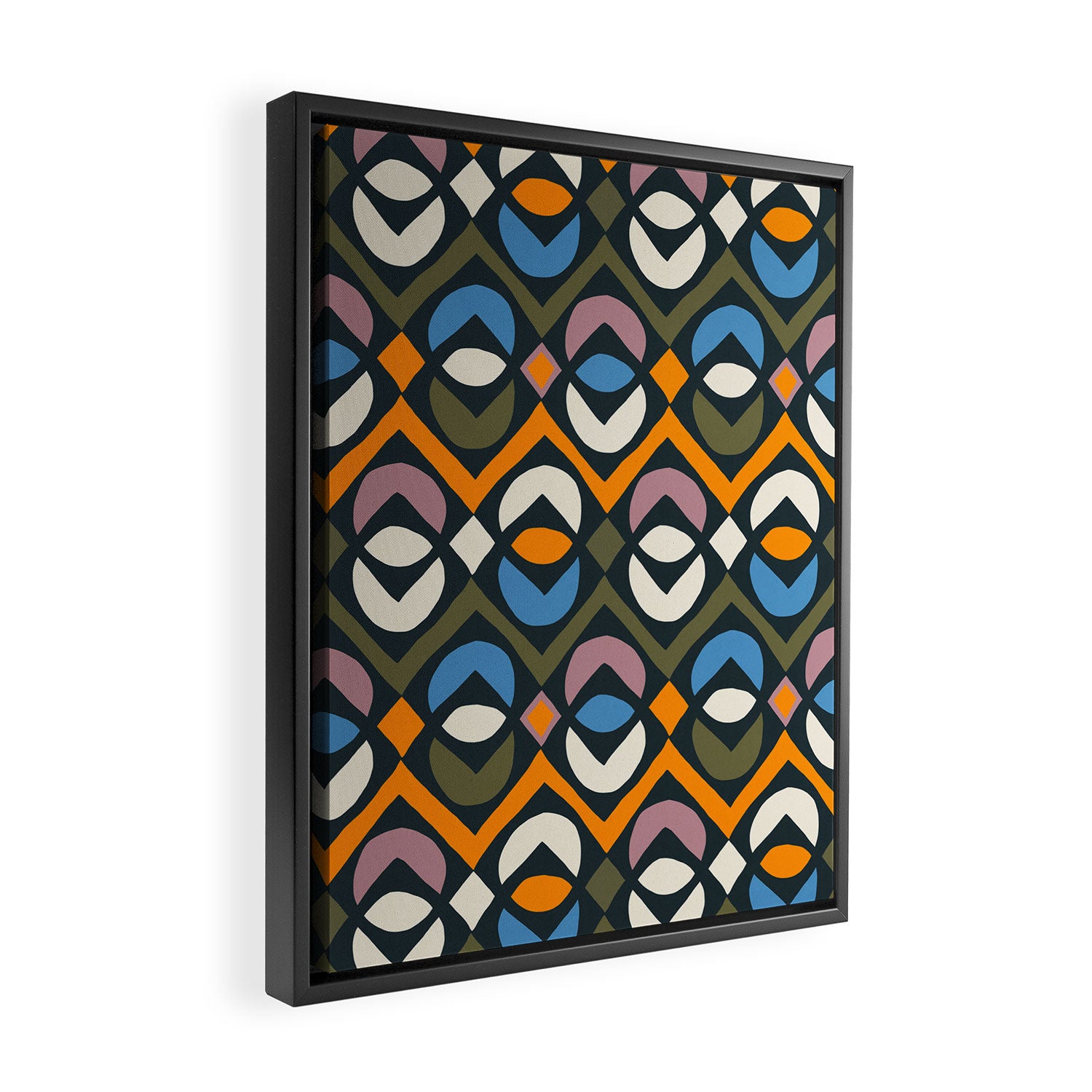 Simple Hand-cut Pattern #2 Framed Canvas Print Gallery Image 2