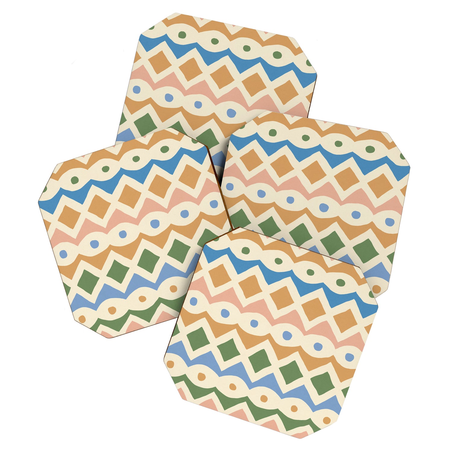 Simple Hand-cut Pattern #3 Coaster Gallery Image 1