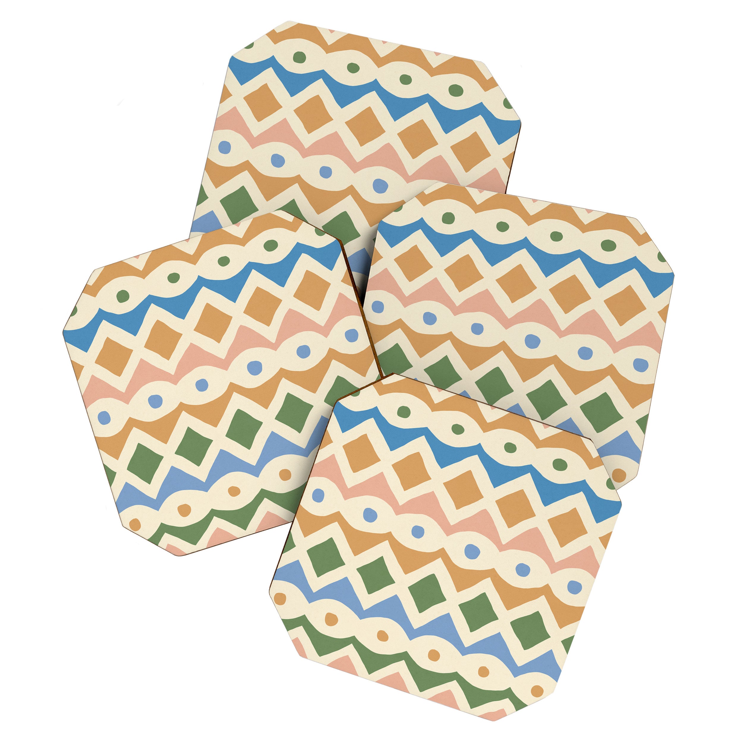 Simple Hand-cut Pattern #3 Coaster Gallery Image 1