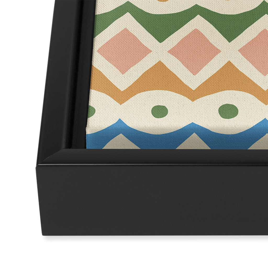 Simple Hand-cut Pattern #3 Framed Canvas Print Gallery Image 3
