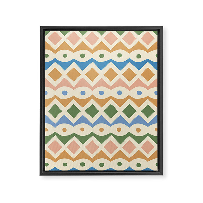 Simple Hand-cut Pattern #3 Framed Canvas Print Gallery Image 1