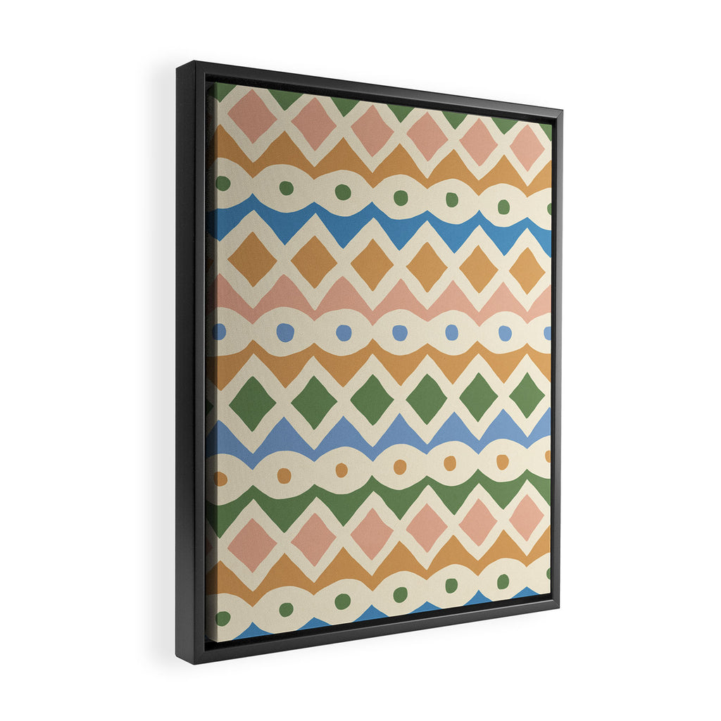 Simple Hand-cut Pattern #3 Framed Canvas Print Gallery Image 2